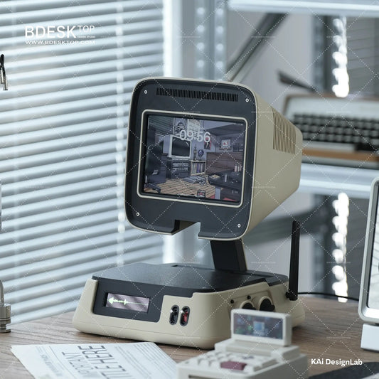 Bdesktop 3D-Printed Workstation Dock – Retro Pyramid Design